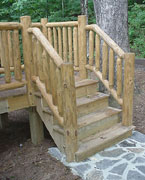 rustic wood railings