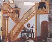 wood stair case